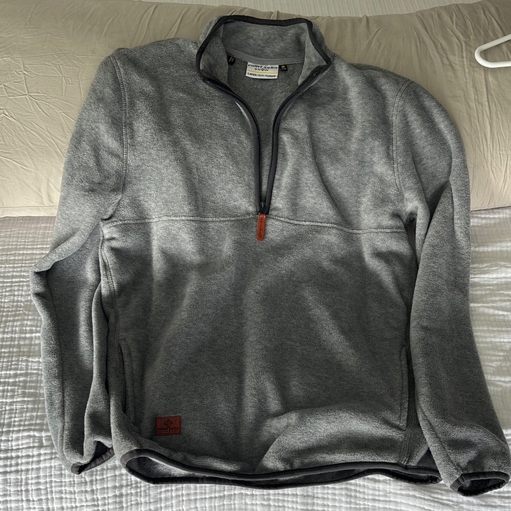 Point Zero Charcoal Zip-Up Sweater